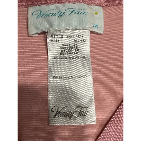 Vanity Fair Women’s Night Gown Sleeveless Short 30-107 Pink Medium Nylon Classic - Picture 4 of 6